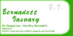bernadett vasvary business card