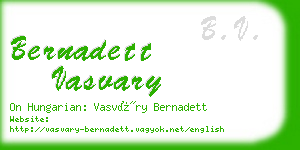 bernadett vasvary business card